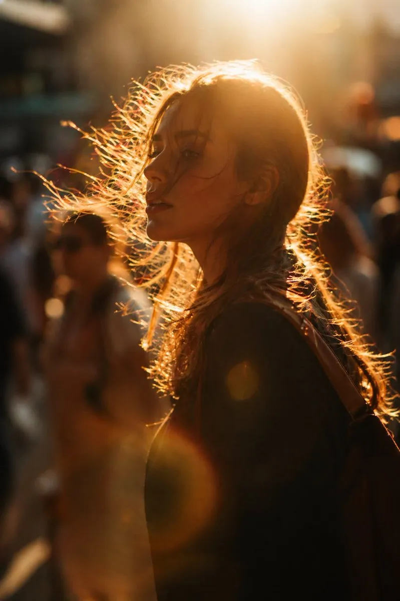Cinematic and Photorealistic Cosmetics in Urban Setting - Cinematic, Portrait Photography, Fashion - AI Generated Image