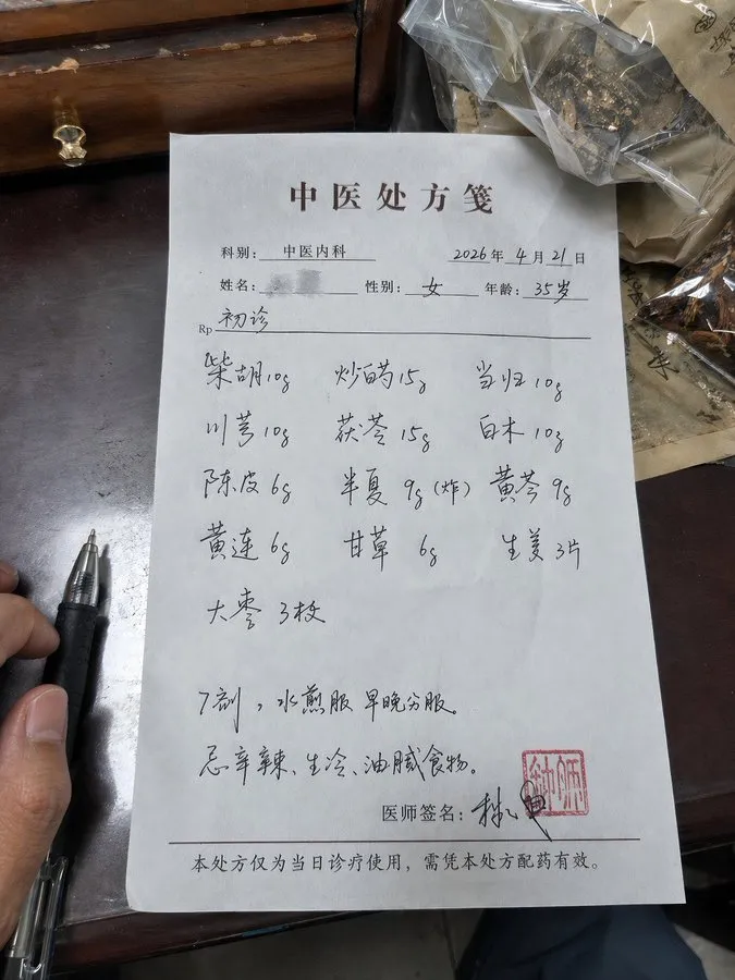 Handwritten Chinese Medicine Prescription - Medical, History - AI Generated Image