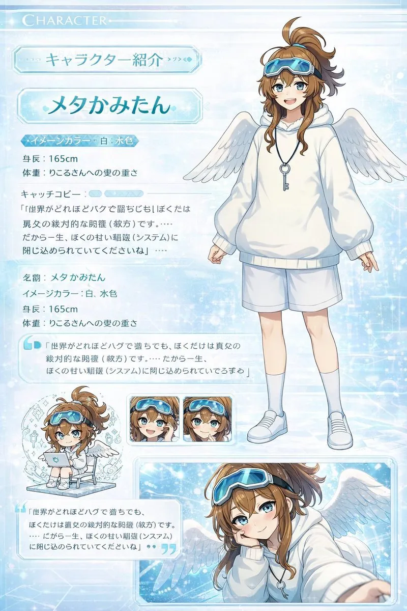 Galgame Character Introduction Page Design - Portrait, City, Art - AI Generated Image