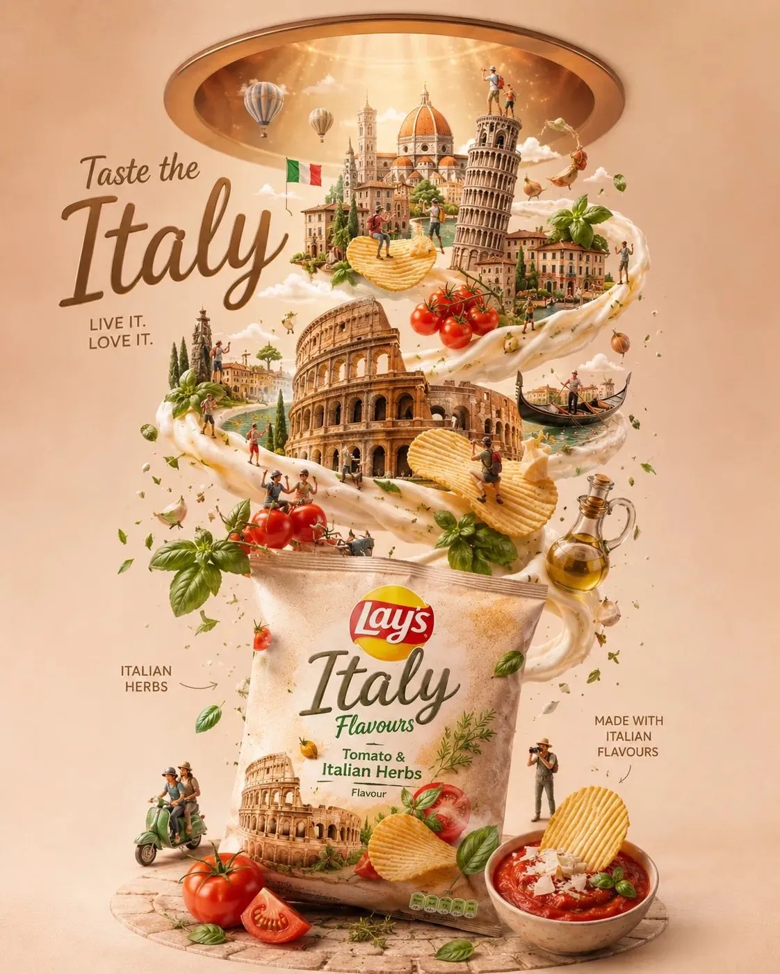 Cinematic City-Themed Chips Ad Poster - Advertising, Photography, City - AI Generated Image