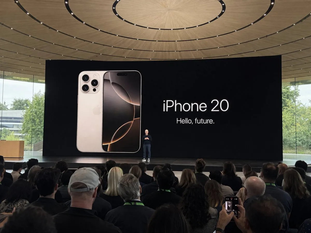 Candid Tim Cook Apple Keynote iPhone Photo - Photography, Livestream - AI Generated Image