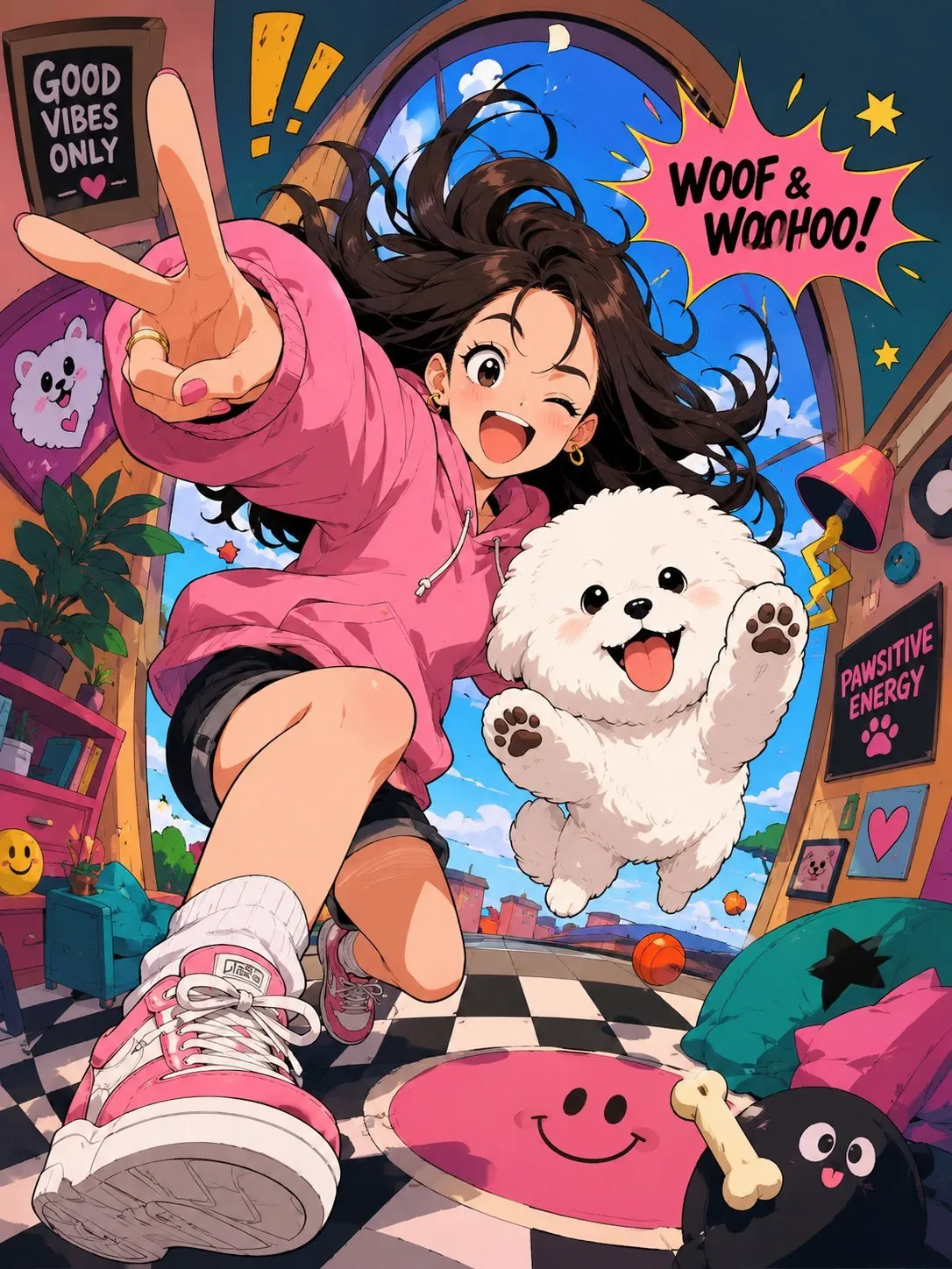 Vibrant Trending Anime-Style Character Portrait - Portrait, Art, Tech - AI Generated Image