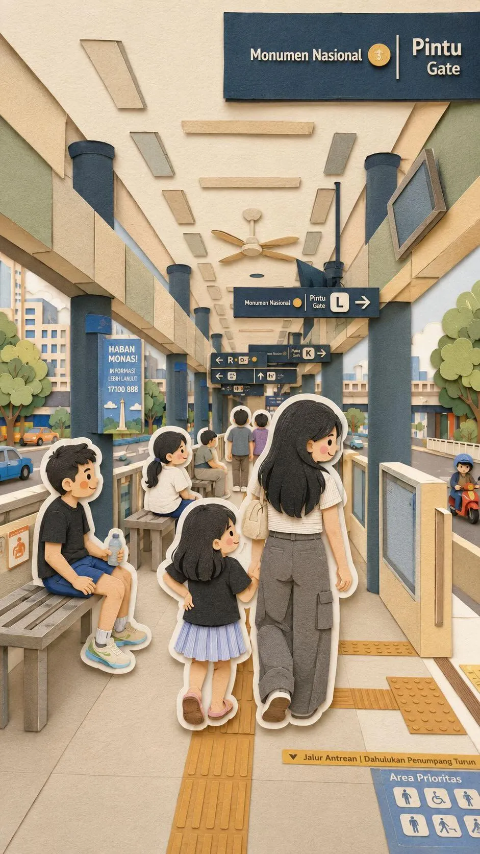 Adorable Kawaii Family Travel Scrapbook - Anime, Travel, Landscape - AI Generated Image