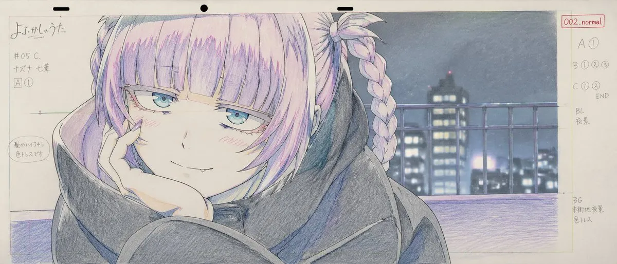 Anime Key Animation Layout Sheet - Anime, Portrait, City - AI Generated Image
