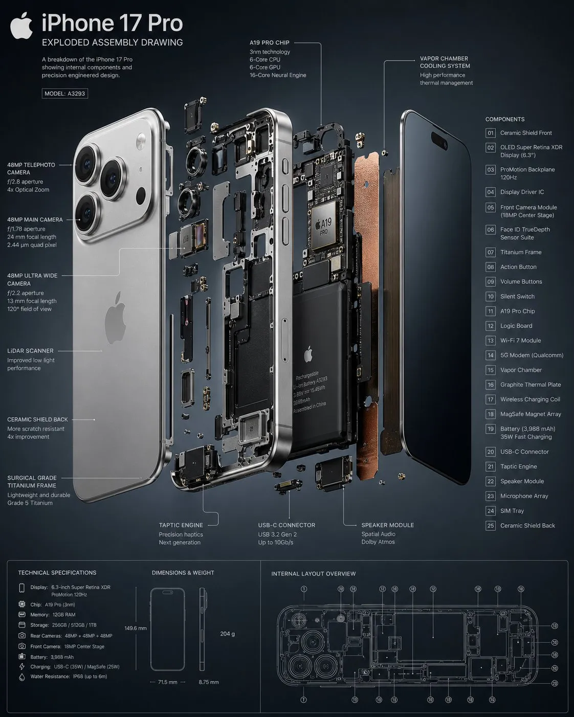 Detailed 3D Exploded Assembly Diagram - Art - AI Generated Image