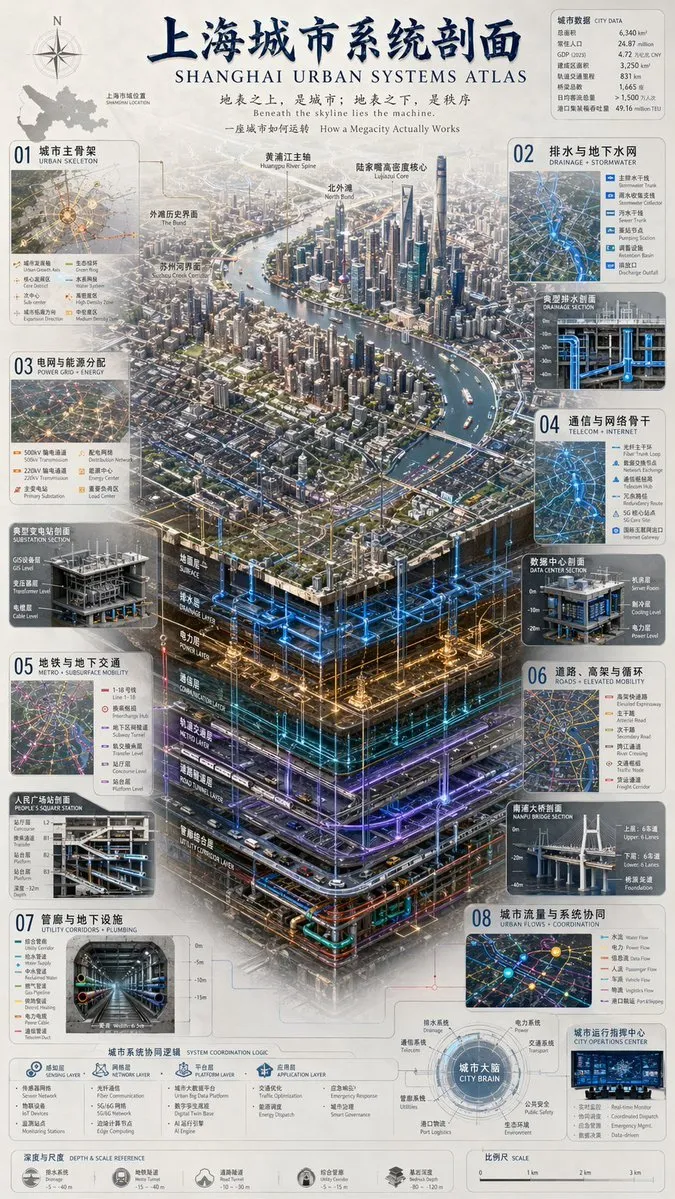 Complex Urban Systems Atlas Infographic - City, Infographic, Landscape - AI Generated Image