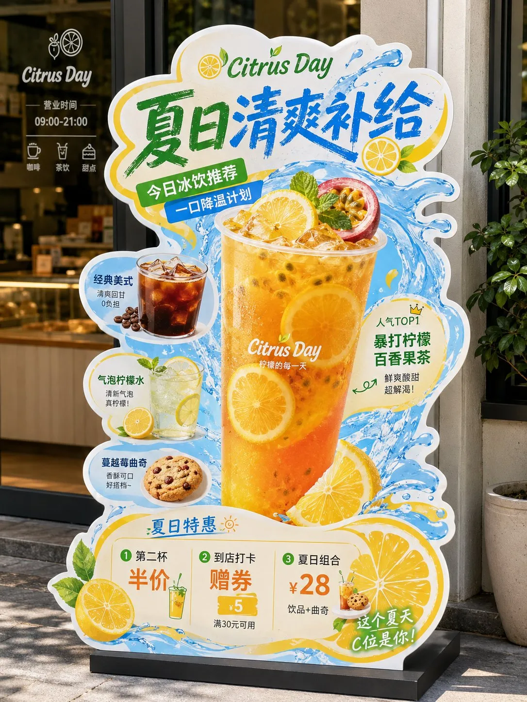 Appetizing Restaurant Pop-Up Stand Design - Food, Product, Typography - AI Generated Image
