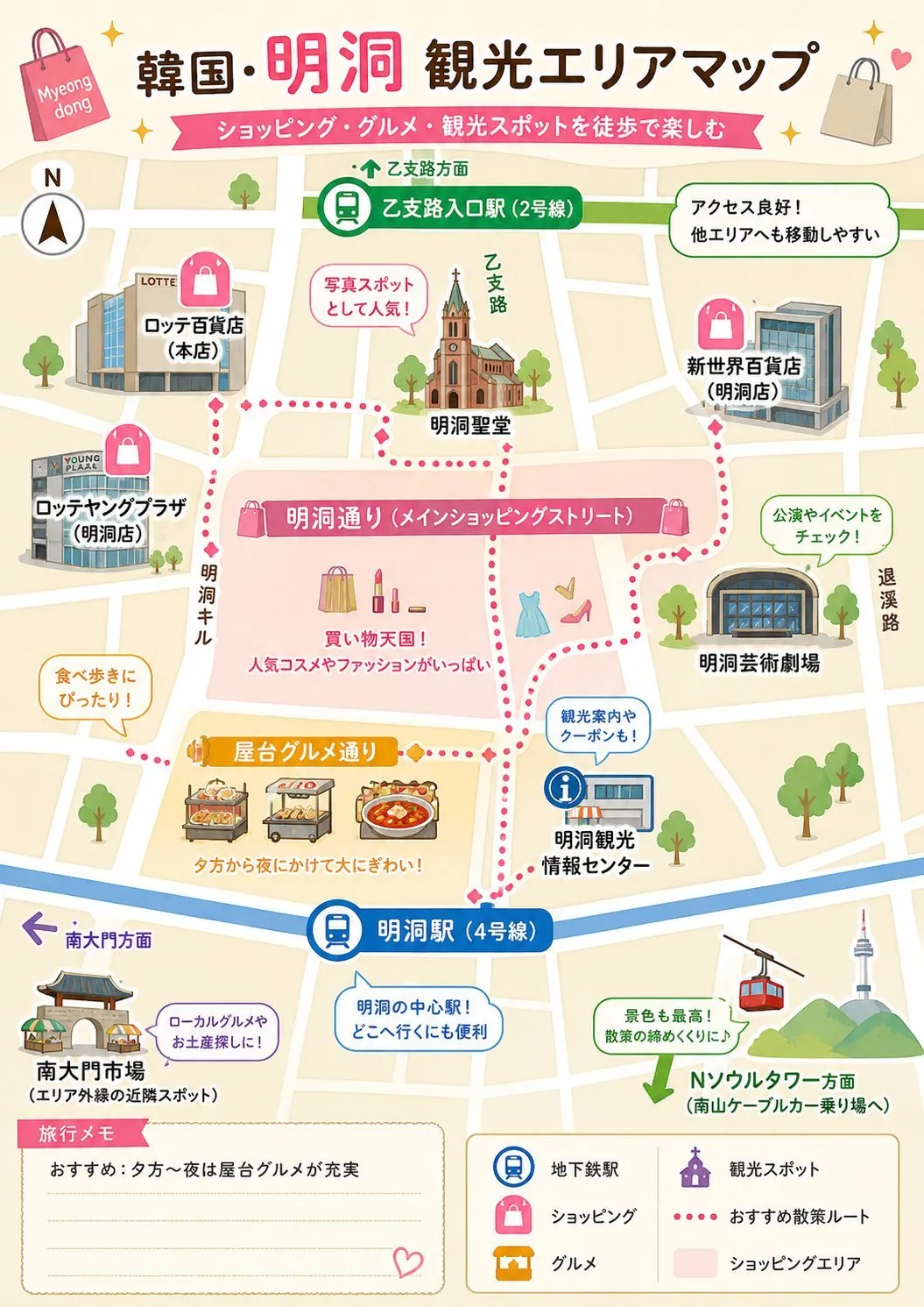Illustrated Japanese Tourism Area Map - Other - AI Generated Image
