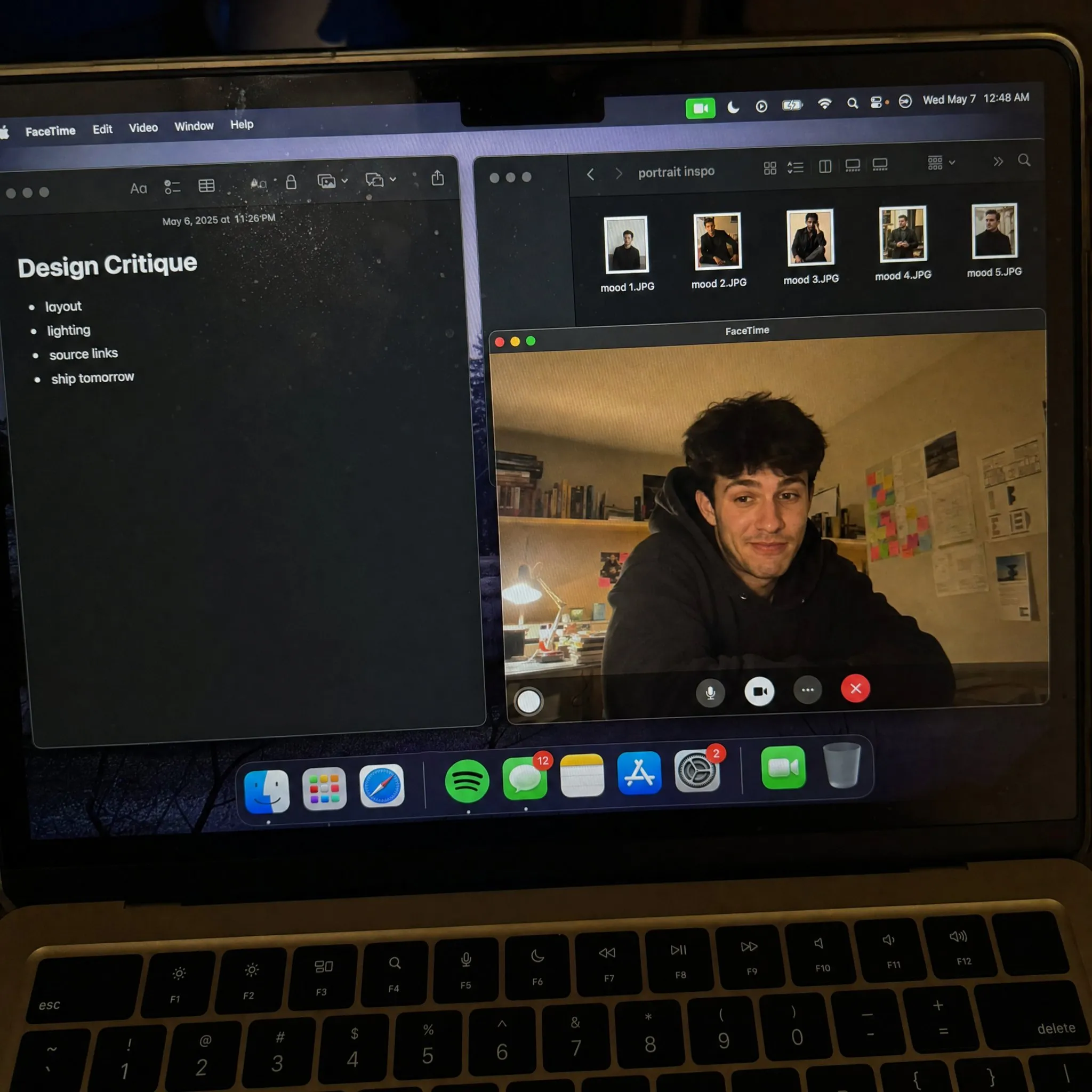 Authentic Late-Night Laptop Screen Photo - Interface, Design, Portrait - AI Generated Image