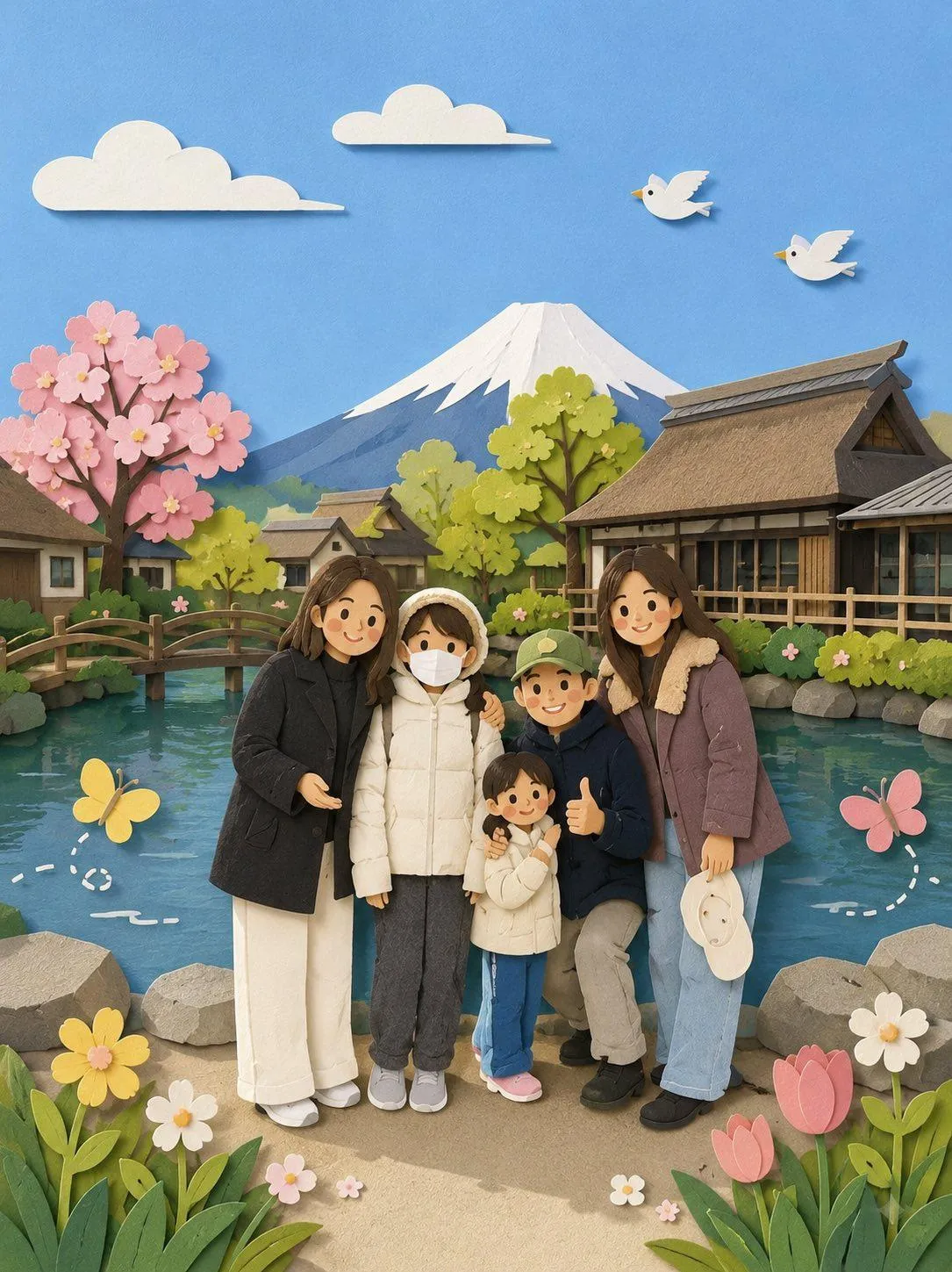 Charming Paper Craft Art Recreation - Other - AI Generated Image