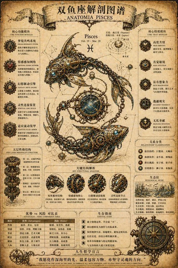 Steampunk Sagittarius Constellation Anatomy - History, Typography, Abstract - AI Generated Image