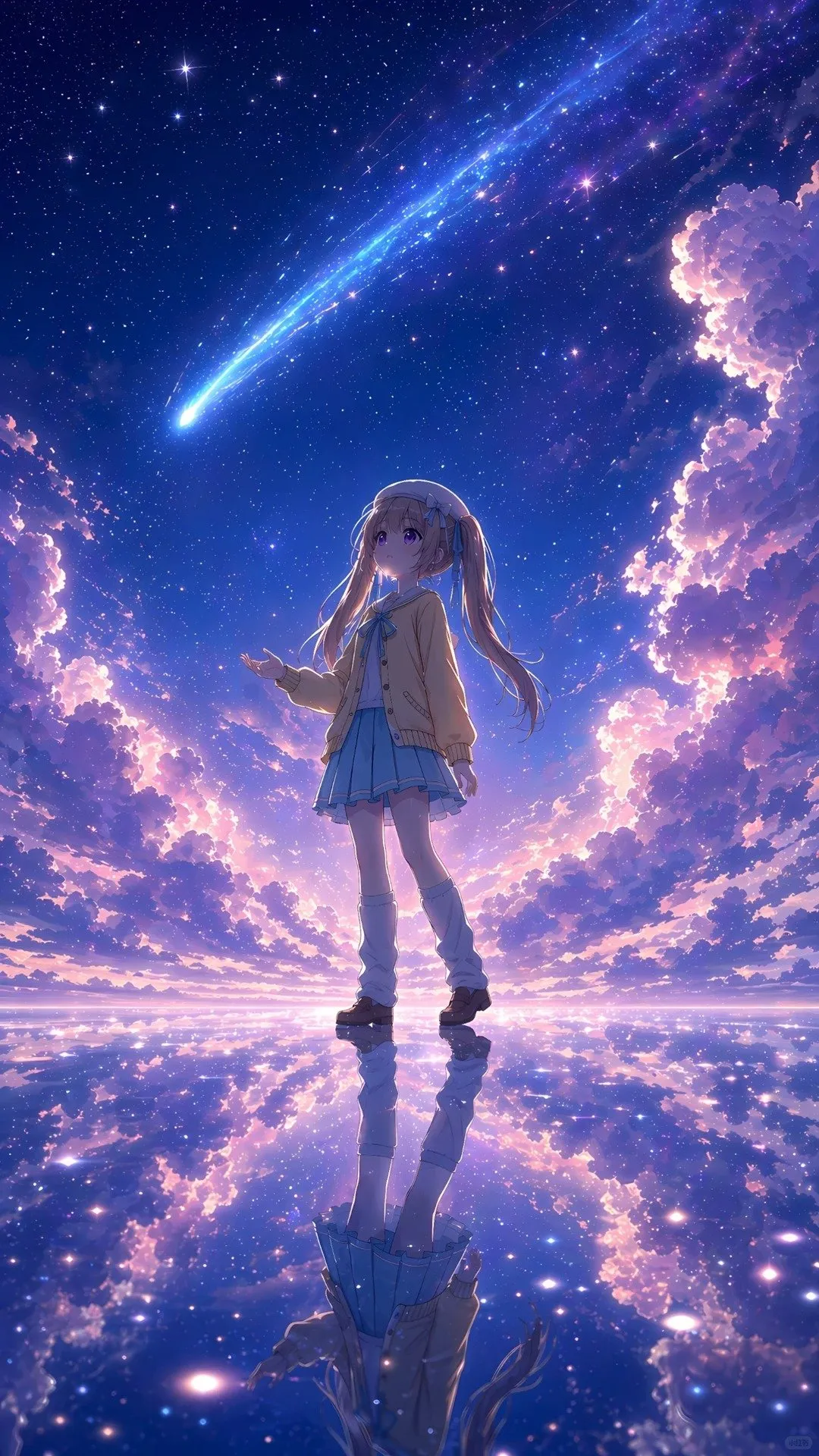 Ethereal Meteor Reflection Fantasy Portrait - Portrait, Landscape, Art - AI Generated Image