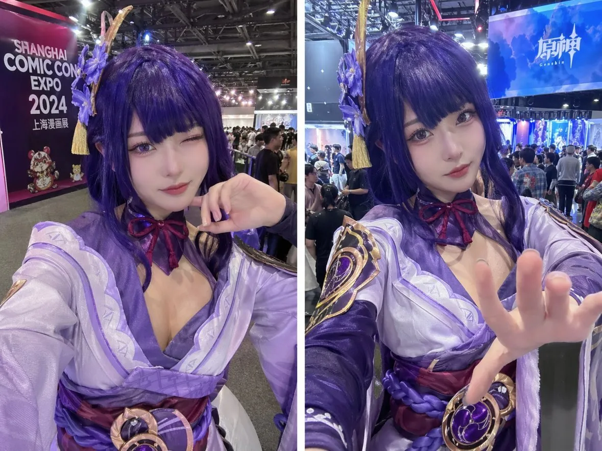 Genshin Impact Cosplay Convention Selfies - Portrait, Anime - AI Generated Image