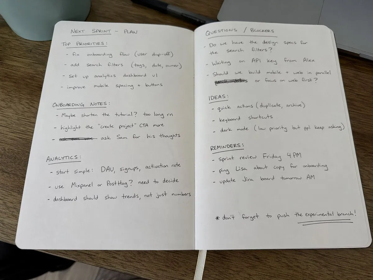 Authentic Handwritten Notebook Study Photo - Photography, Landscape, Typography - AI Generated Image